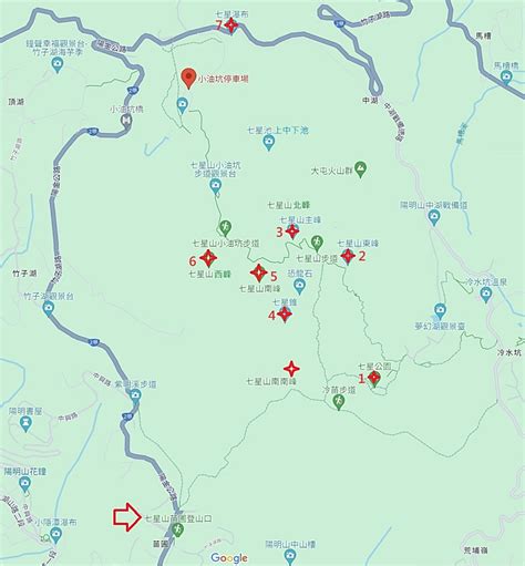 七星瀑布|七星山之七星連走 (七星公園/七星東峰/七星主峰/七星。